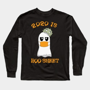 Halloween 2020 Funny Boo Sheet Ghost in Mask Long Sleeve T-Shirt